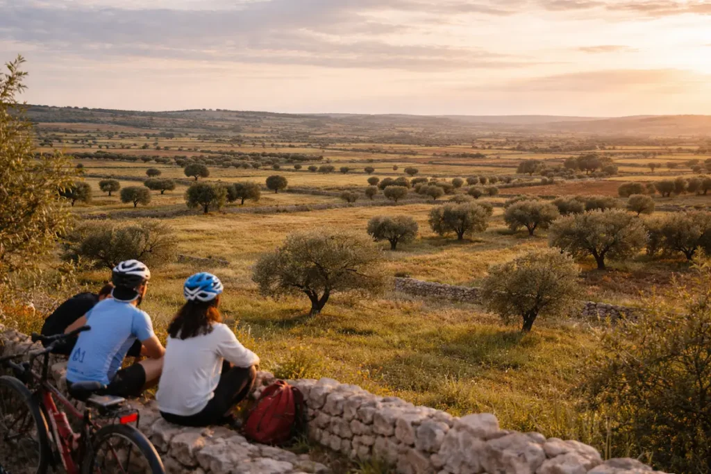 Winter countryside in Puglia ideal for planning an e-bike tour