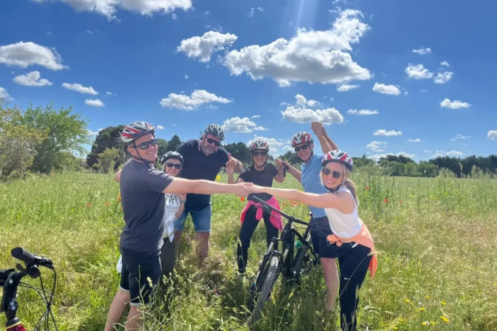 Outdoor team building activity with e-bikes and local experiences