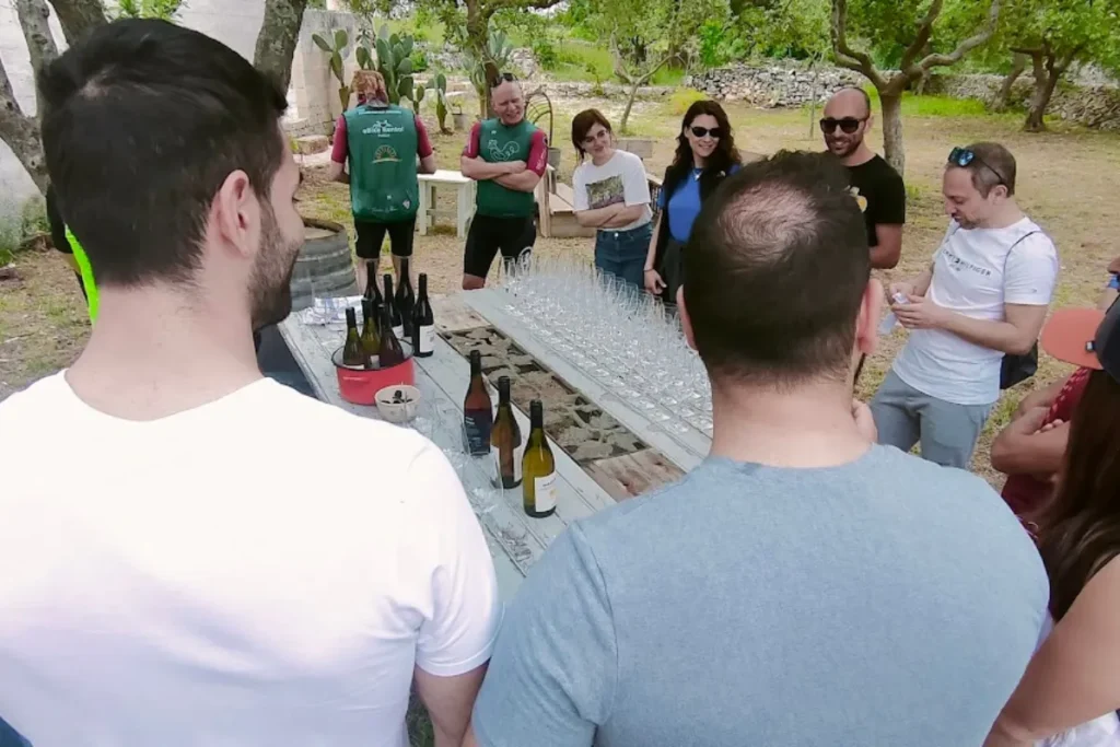 Corporate group participating in experiential activities in Puglia