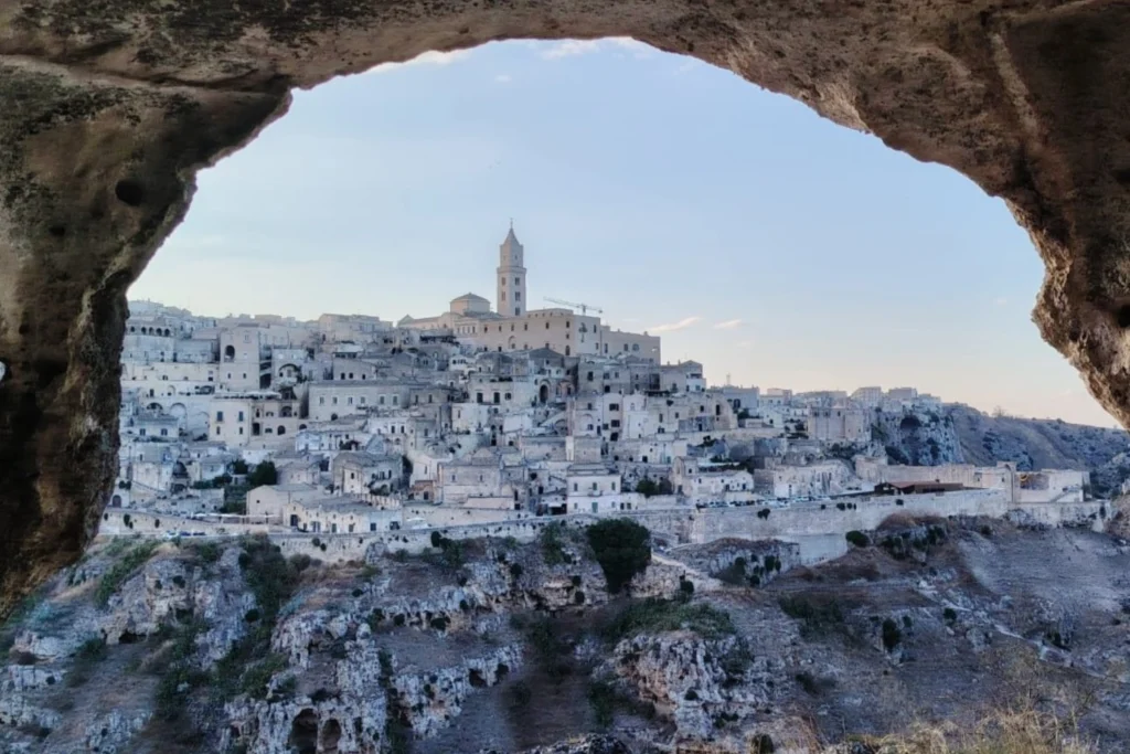 Not inside the Sassi. Above them.