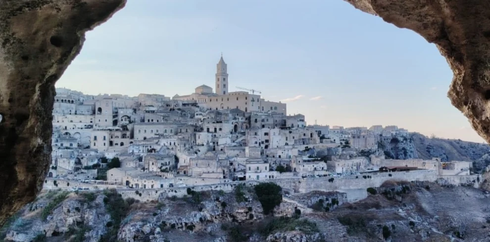 Not inside the Sassi. Above them.