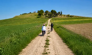 Cycling across the Murgia landscape during the Sassi & Trulli eBike tour