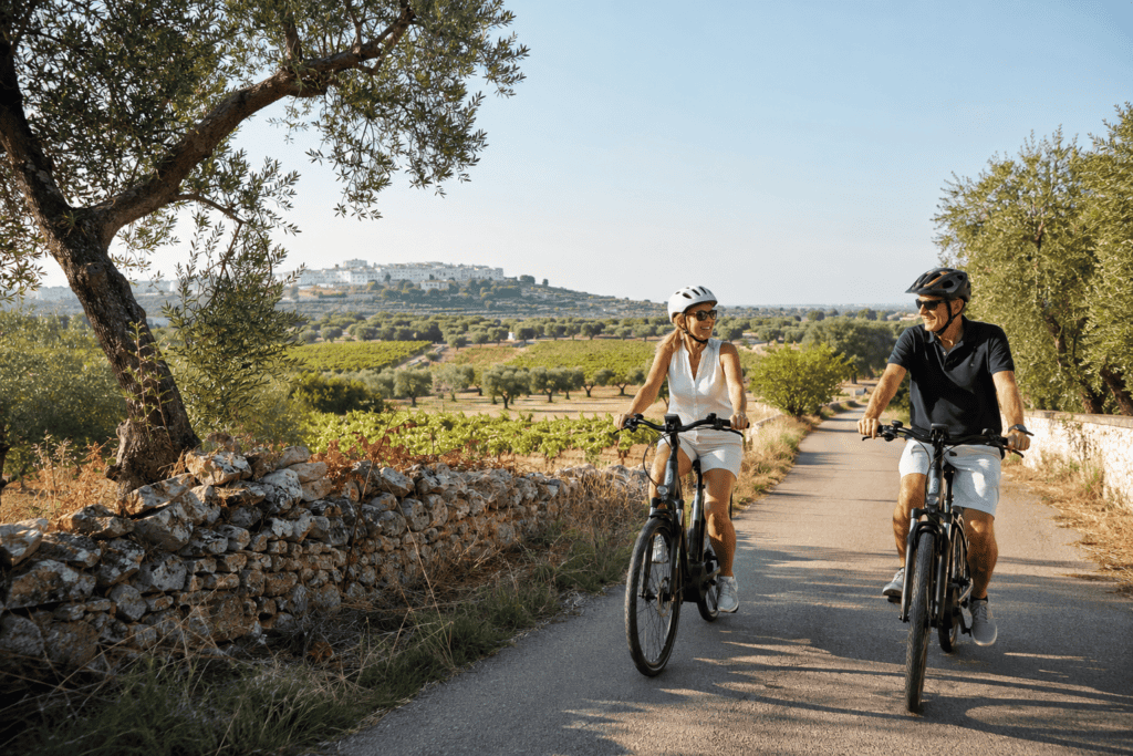 Ebike rental and tour in Puglia with scenic countryside views.