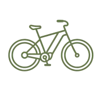 Bicicletta elettrica stilizzata verde (1)